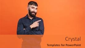  Presentation with jewelry - Beautiful PPT layouts featuring image-closeup-of-brunette-man backdrop and a gold colored foreground