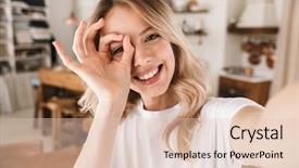  Presentation with living room - Beautiful PPT layouts featuring image closeup of cheery blond backdrop and a lemonade colored foreground