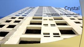  Presentation with architectural - Colorful slide deck enhanced with image detail of an apartment backdrop and a  colored foreground