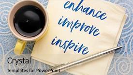  Presentation with inspire - Amazing PPT theme having image enhancement - enhance improve inspire - handwriting backdrop and a lemonade colored foreground