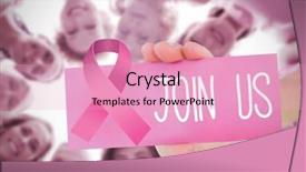  Presentation with breast cancer awareness - Presentation theme enhanced with image for breast cancer awareness background and a lemonade colored foreground