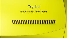  Presentation with green building - Beautiful slide set featuring image for divides and obstacles backdrop and a yellow colored foreground