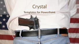  Presentation with american police - Cool new slides with image for your 2nd amendment backdrop and a sky blue colored foreground