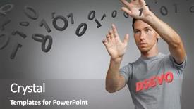  Presentation with data protection - Colorful slide set enhanced with image general data protection regulation backdrop and a gray colored foreground