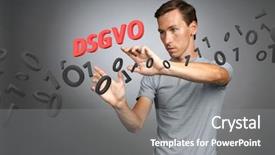  Presentation with data protection - PPT layouts with image general data protection regulation background and a gray colored foreground