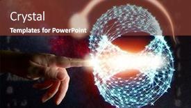  Presentation with space time - Slide set consisting of image-illustrating-the-concept background and a tawny brown colored foreground