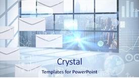  Presentation with solar panel - PPT theme with image of 3d solar panel background and a sky blue colored foreground