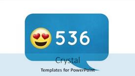  Presentation with social media network - Slide deck consisting of image-of-536-messages background and a teal colored foreground