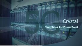  Presentation with computer storage - Theme consisting of image-of-5g-text-banner background and a ocean colored foreground