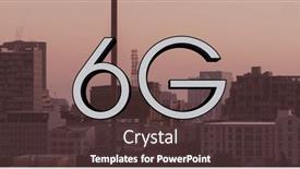  Presentation with interface - PPT theme enhanced with image-of-6g-text-over background and a tawny brown colored foreground