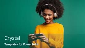  Presentation with music signs dark blue - Slides with image-of-a-beautiful-happy background and a ocean colored foreground