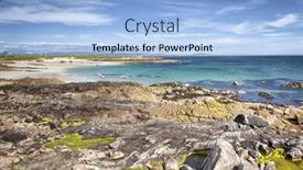  Presentation with ireland - Presentation design with image of a beautiful landscape near ballyconneely ireland background and a light blue colored foreground