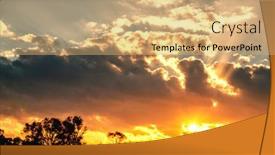  Presentation with outback australia - Presentation theme with image-of-a-beautiful-sunset background and a coral colored foreground