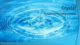  Presentation with beautiful fresh leaves water drops - Colorful theme enhanced with image of a beautiful water backdrop and a cyan colored foreground