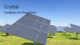  Presentation with solar - Colorful PPT layouts enhanced with image of a big solar backdrop and a light blue colored foreground