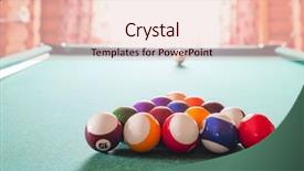  Presentation with billiard - Slides with image of a billiard table background and a  colored foreground
