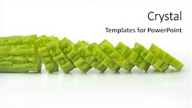  Presentation with bitter - Cool new presentation theme with image of a bitter gourd backdrop and a white colored foreground
