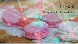  Presentation with connections - Slides having image-of-a-blue-qr background and a coral colored foreground