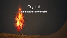  Presentation with symbol - Colorful theme enhanced with image-of-a-burning-thorn backdrop and a dark gray colored foreground