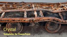  Presentation with skies - PPT theme having image-of-a-burnt-out background and a tawny brown colored foreground