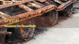  Presentation with skies - Presentation theme with image-of-a-burnt-out background and a tawny brown colored foreground