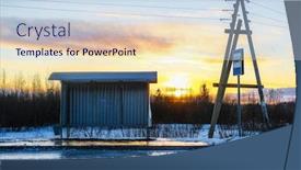  Presentation with bus stop - Audience pleasing PPT layouts consisting of image-of-a-bus-stop backdrop and a sky blue colored foreground