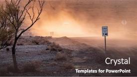  Presentation with road light - Presentation design enhanced with image-of-a-car background and a tawny brown colored foreground