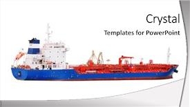  Presentation with cargo ship - Slide deck enhanced with image of a cargo ship background and a white colored foreground