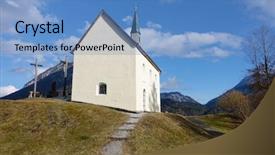 Presentation with bavaria - Beautiful PPT theme featuring image of a chapel near backdrop and a  colored foreground