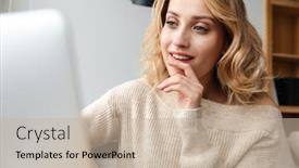  Presentation with optimistic - Slide deck consisting of image-of-a-cheerful-beautiful background and a mint green colored foreground