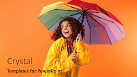  Presentation with yellow orange - Amazing slide set having image-of-a-cheery-optimistic backdrop and a gold colored foreground