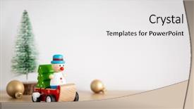  Presentation with wind - Amazing slide deck having image of a christmas figure backdrop and a white colored foreground