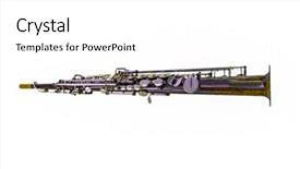  Presentation with clarinet - Cool new presentation with bugle - image of a clarinet isolated backdrop and a white colored foreground