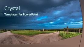  Presentation with backcountry - Beautiful presentation theme featuring image-of-a-classic-backcountry backdrop and a ocean colored foreground