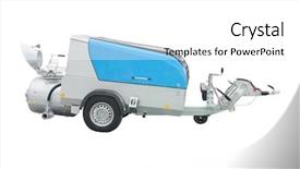  Presentation with air compressor motor - Amazing theme having image of a compressor backdrop and a white colored foreground