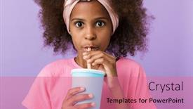  Presentation with purple wall - Audience pleasing slide deck consisting of image-of-a-concentrated-young backdrop and a coral colored foreground