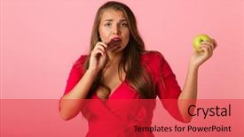  Presentation with chocolate - Audience pleasing PPT layouts consisting of image of a confused young backdrop and a red colored foreground