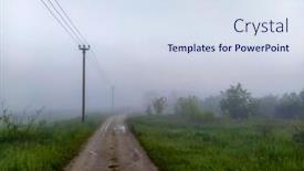  Presentation with bad weather - Presentation theme having image-of-a-country-road background and a sky blue colored foreground