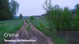  Presentation with country - PPT theme enhanced with image-of-a-country-road background and a dark gray colored foreground