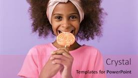  Presentation with purple wall - Audience pleasing PPT theme consisting of image-of-a-cute-cheery backdrop and a coral colored foreground