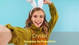  Presentation with bunny - Slide deck enhanced with image-of-a-cute-positive background and a tawny brown colored foreground