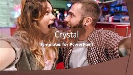  Presentation with street food - Beautiful slides featuring image-of-a-cute-surprised backdrop and a tawny brown colored foreground