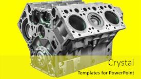  Presentation with cylinder - Colorful slides enhanced with image-of-a-cylinder-block backdrop and a yellow colored foreground