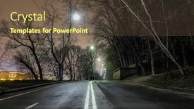  Presentation with dark night - PPT theme having image-of-a-dark-night background and a tawny brown colored foreground