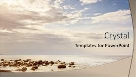  Presentation with bali - Beautiful slide deck featuring image of a dark sand beach in northern bali indonesia backdrop and a lemonade colored foreground