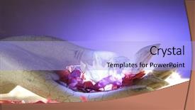  Presentation with low angle view of hockey - Beautiful presentation featuring image of a decorative hand backdrop and a light blue colored foreground