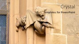  Presentation with saint - Audience pleasing PPT layouts consisting of image of a detail of saint theobald's church thann backdrop and a lemonade colored foreground