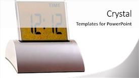  Presentation with digital image - Audience pleasing PPT theme consisting of image of a digital clock backdrop and a  colored foreground