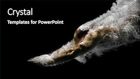  Presentation with black man - PPT theme enhanced with image of a diving man background and a black colored foreground