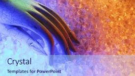  Presentation with abstract - Cool new presentation with image of a fake hand backdrop and a light blue colored foreground